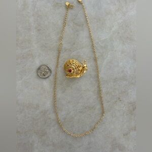 JCB jewelry collection snail Swarovski brooch & chain